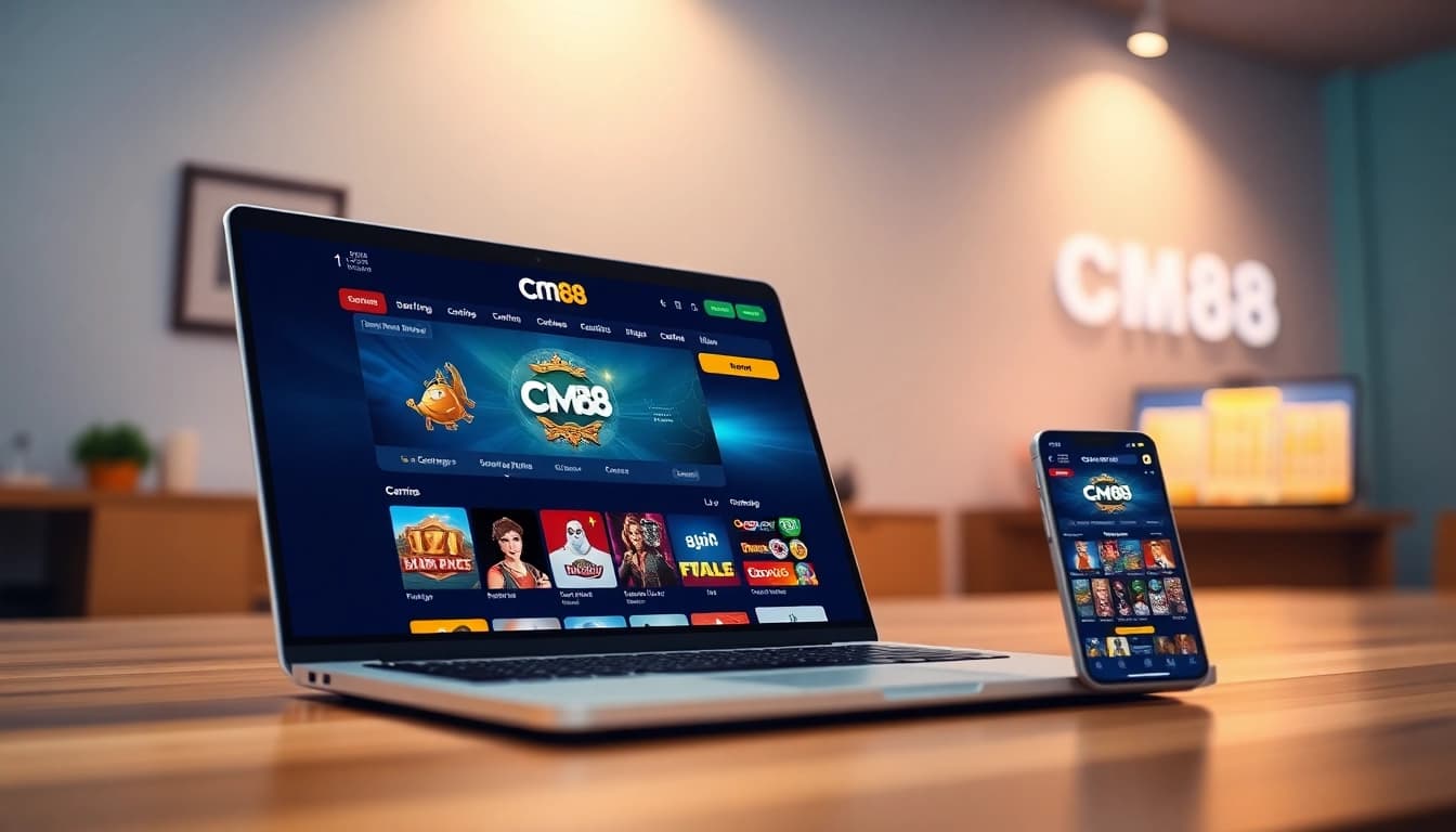 CM88 online betting platform interface showcasing exciting game options and secure payments.