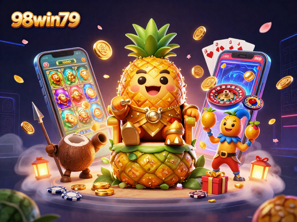 Engage with the vibrant 98win79 casino scene featuring unique characters and thrilling game elements.