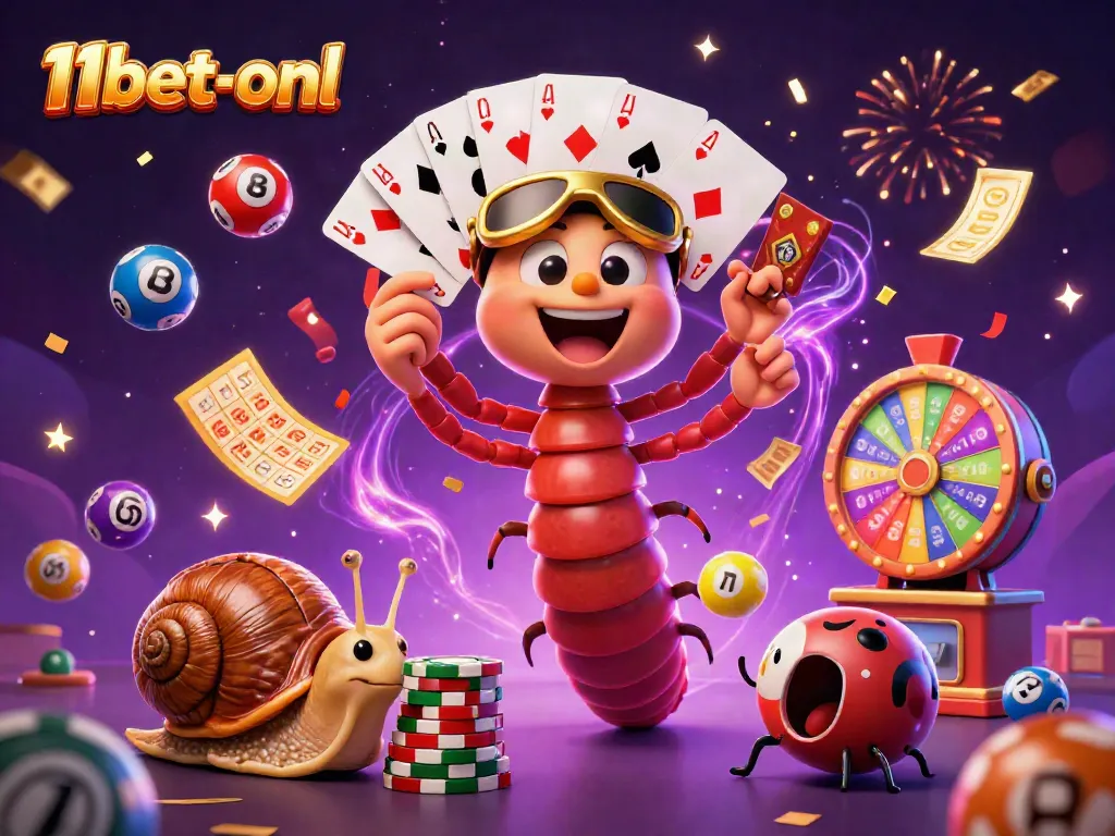 Experience thrilling games at 11bet-onl with our vibrant casino illustration showcasing excitement.