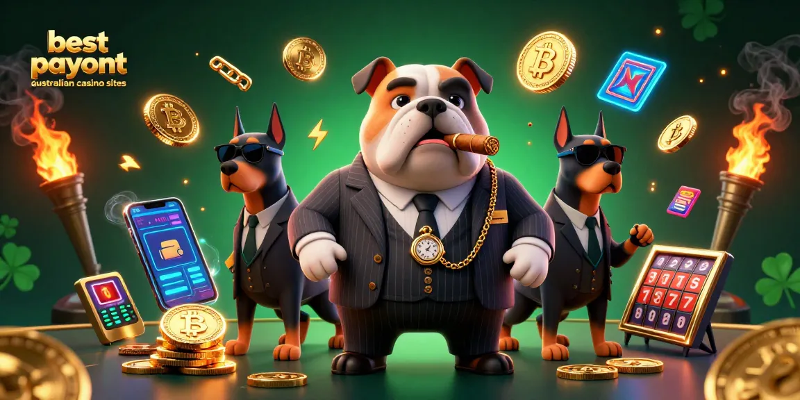 Experience the excitement of the best payout australian casino sites with a mafia-themed 3D illustration.