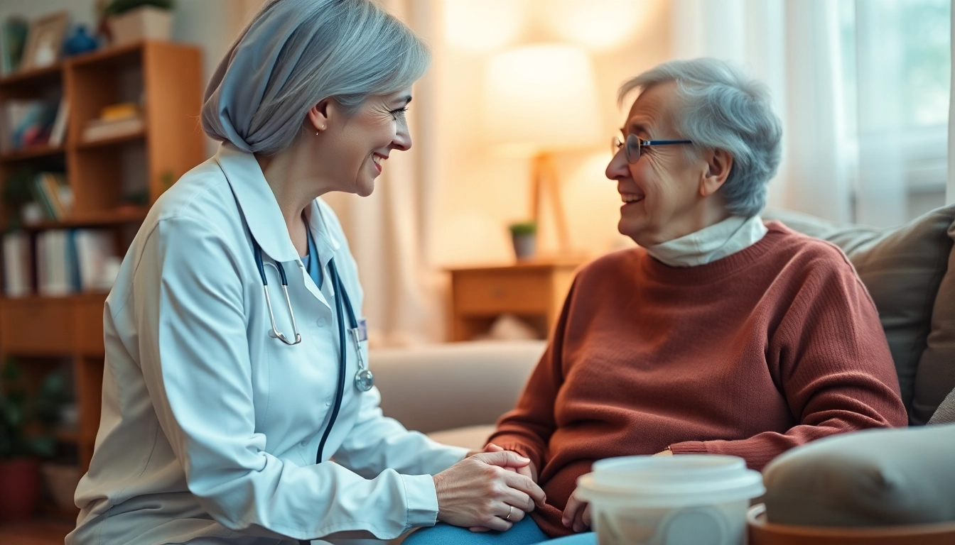 Caregiver providing assistance to an elderly client in Köln, highlighting the ambulanter pflegedienst köln.