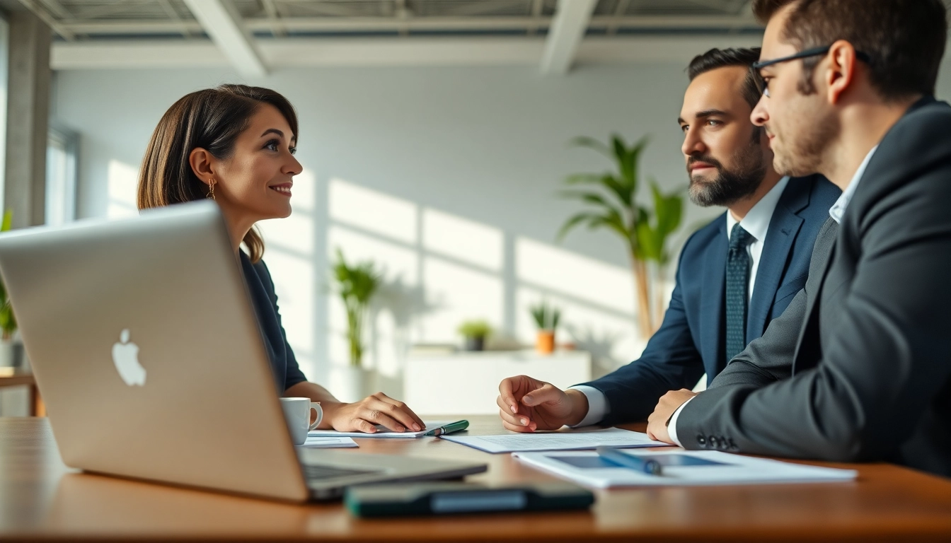 Headhunter Ingenieure in einem Gespräch über Karrieremöglichkeiten mit einem Ingenieur.