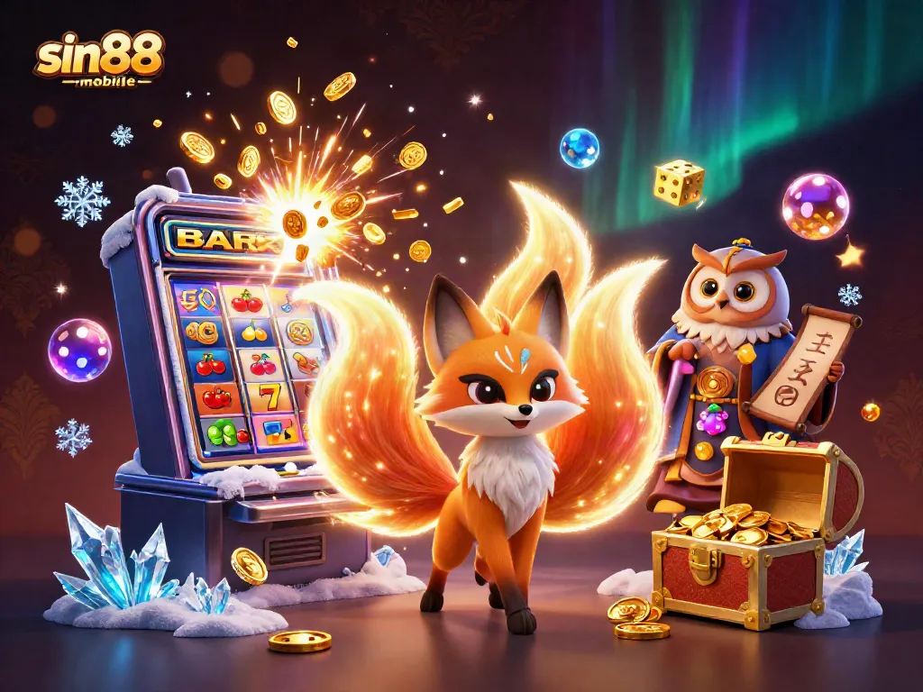Experience thrilling gameplay with sin88-mobile as vibrant characters and exciting casino elements burst into action.