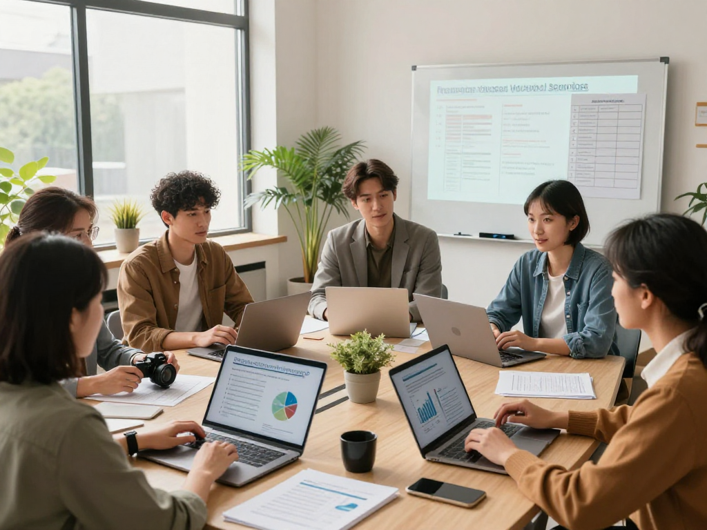 Wirtschaft und Verwaltung Wohnungsbaugenossenschaften team discussing data protection strategies in a modern office.