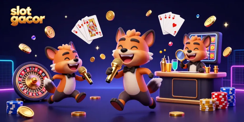 Engage with the hilarious slot gacor casino scene featuring hyenas in comedy, bartending, and security roles.