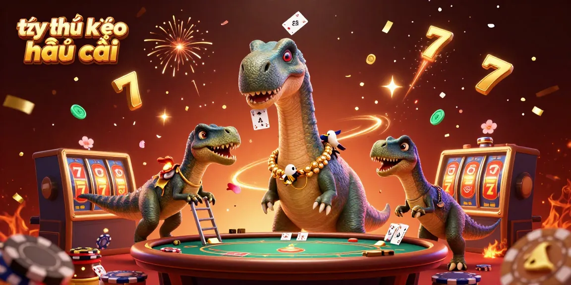 Experience the thrill of tỷ lệ kèo nhà cái in this dynamic 3D casino illustration.