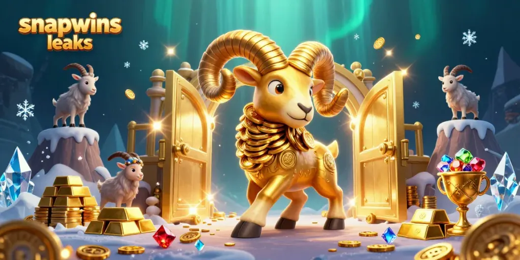 Engage in snapwins leaks with dynamic 3D casino-themed illustration filled with vibrant treasure and gaming elements.