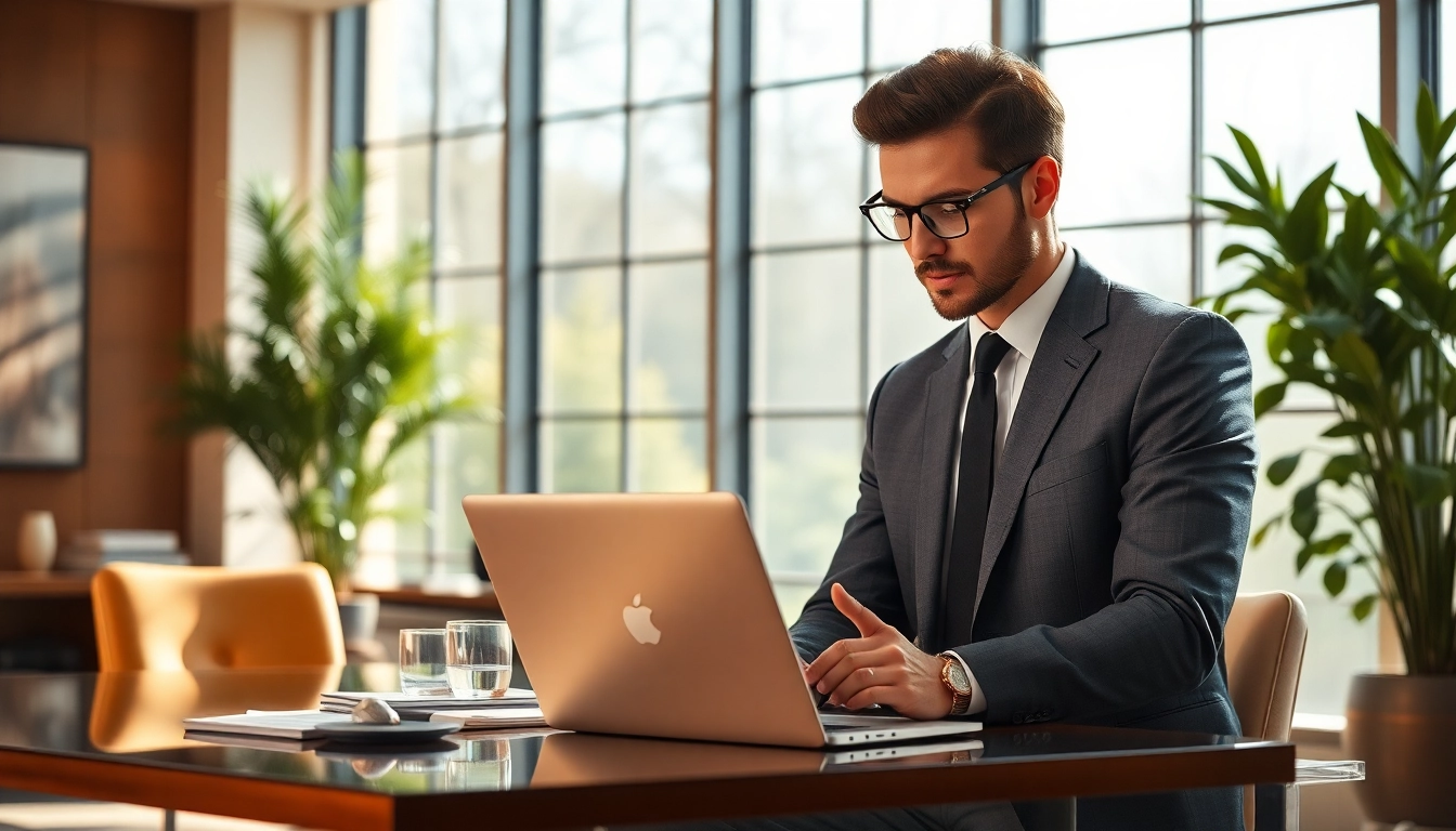 Headhunter discussing opportunities with a candidate in a modern office.