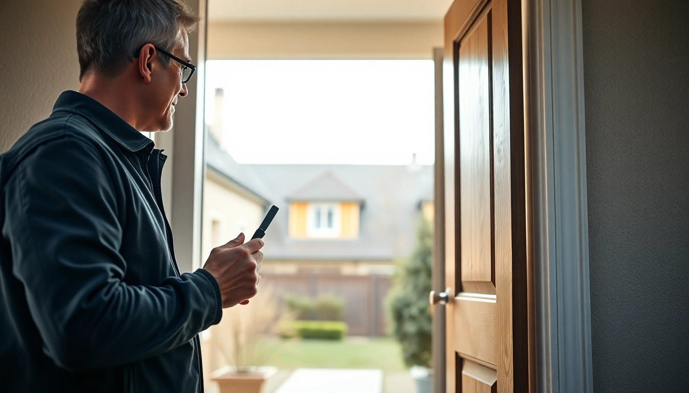 Schlüsseldienst Germersheim öffnet beschädigungsfrei eine Tür mit modernem Werkzeug.