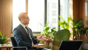 Professioneller Headhunter Kassel führt ein Gespräch mit einem Kandidaten in modernem Büro.