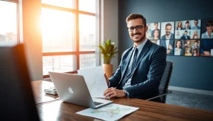 Headhunter im modernen Büro, der Karrierechancen für Fachkräfte evaluiert.