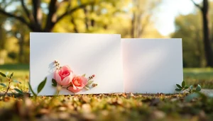 Gestalte wunderschöne, personalisierbare Trauerkarten mit eleganten Designs und sanften Farben für einen respektvollen Abschied.