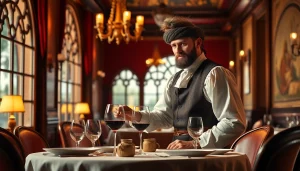 Headhunter Gastronomie analysiert Kandidaten in einem eleganten Restaurant.