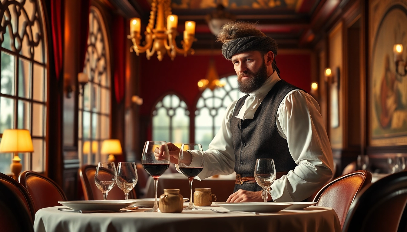 Headhunter Gastronomie analysiert Kandidaten in einem eleganten Restaurant.