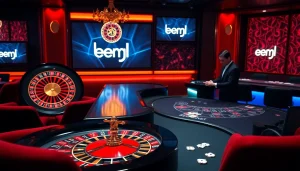 Experience thrilling games at home eejl with vibrant casino tables and engaging dealers.