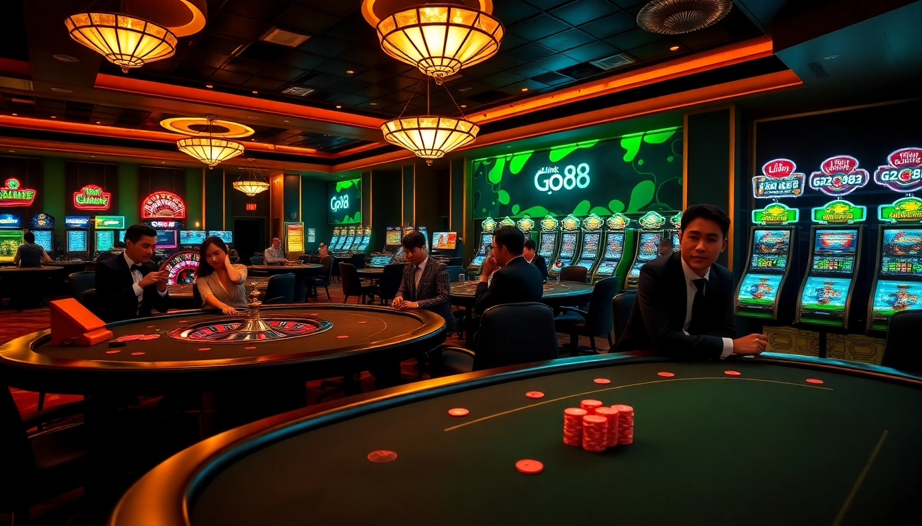 Engage with thrilling casino experiences at Link Go88, featuring stylish blackjack tables and spinning roulette wheels.