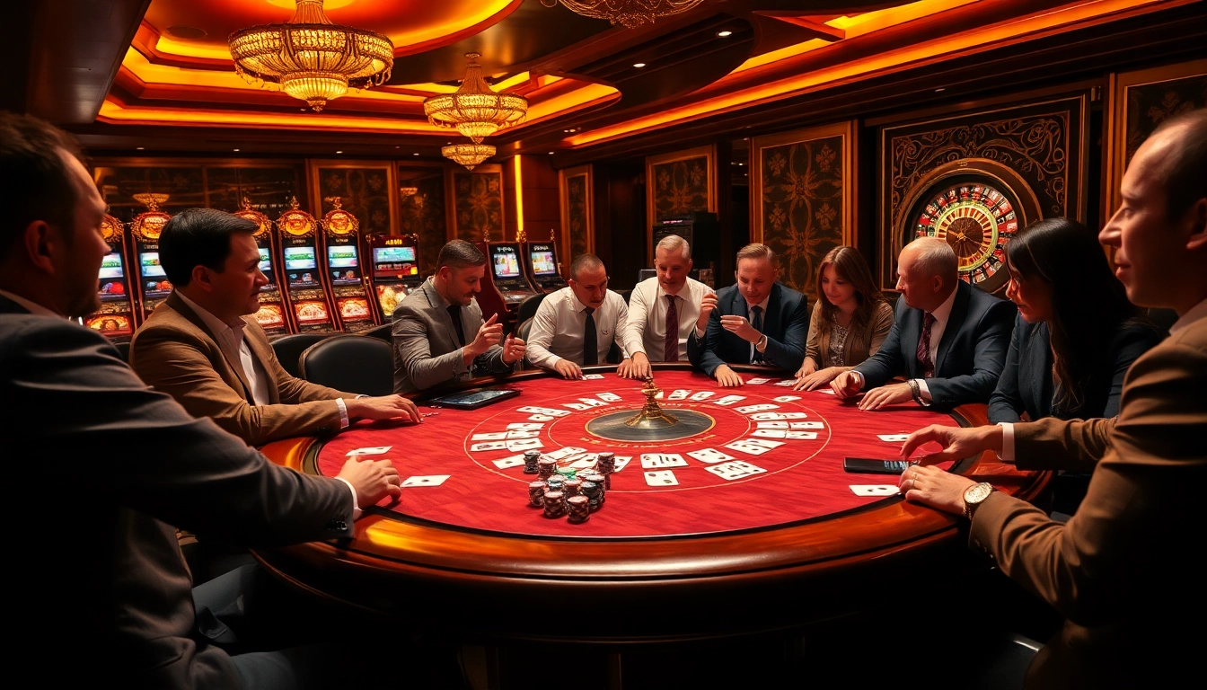 Người chơi thưởng thức một ván poker đầy kịch tính tại bàn casino sang trọng của LUCK8.