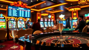 Experience excitement at Trang chủ X88 with players enjoying luxury casino games and vibrant slot machines.