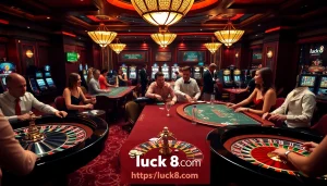 Trải nghiệm cảm giác kích động của trò chơi tại https://luck8.com, với bàn casino sống động và những người chơi hào hứng.