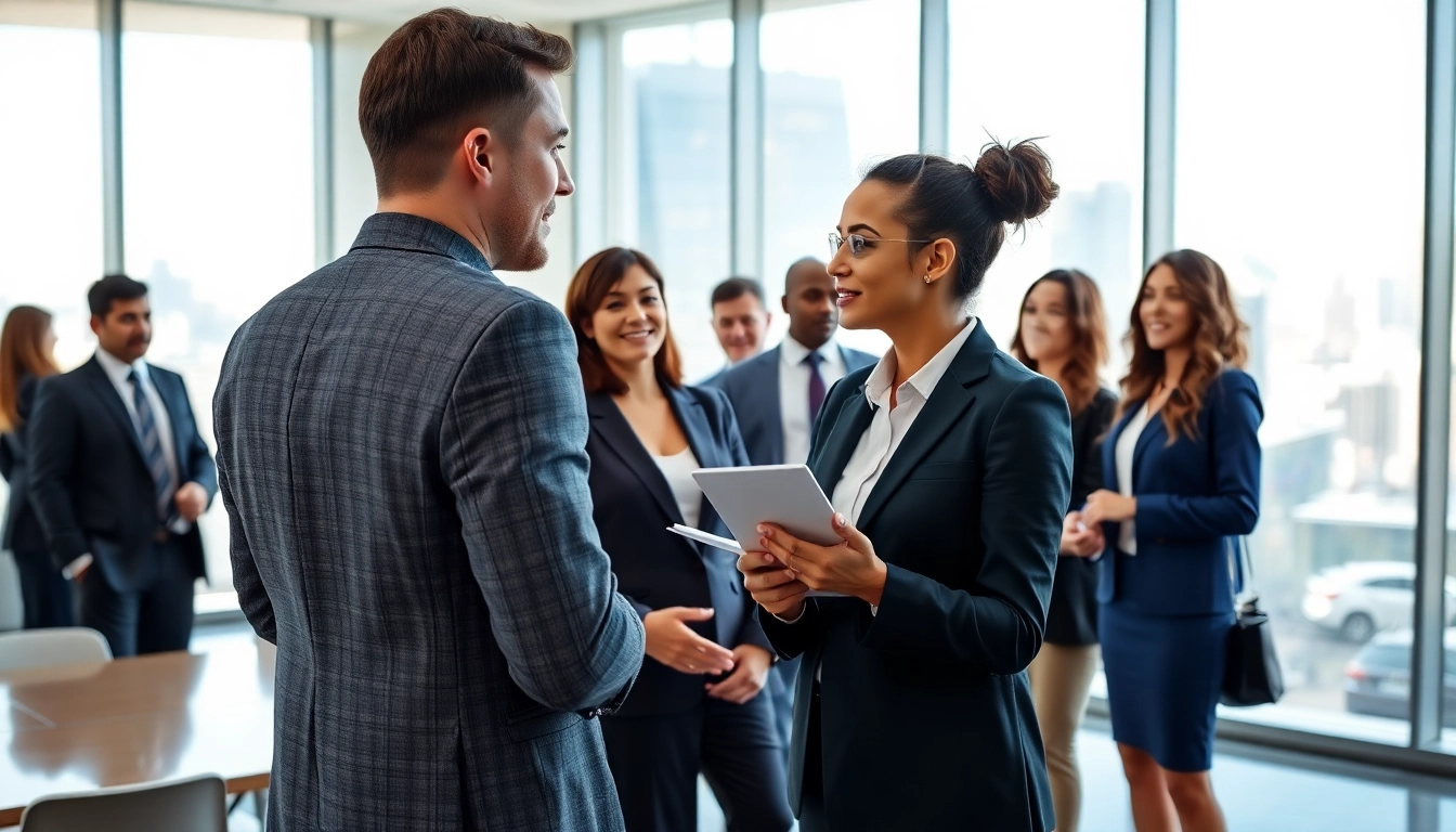 Headhunter Schweiz präsentiert Karrierechancen in einer modernen Büroumgebung.